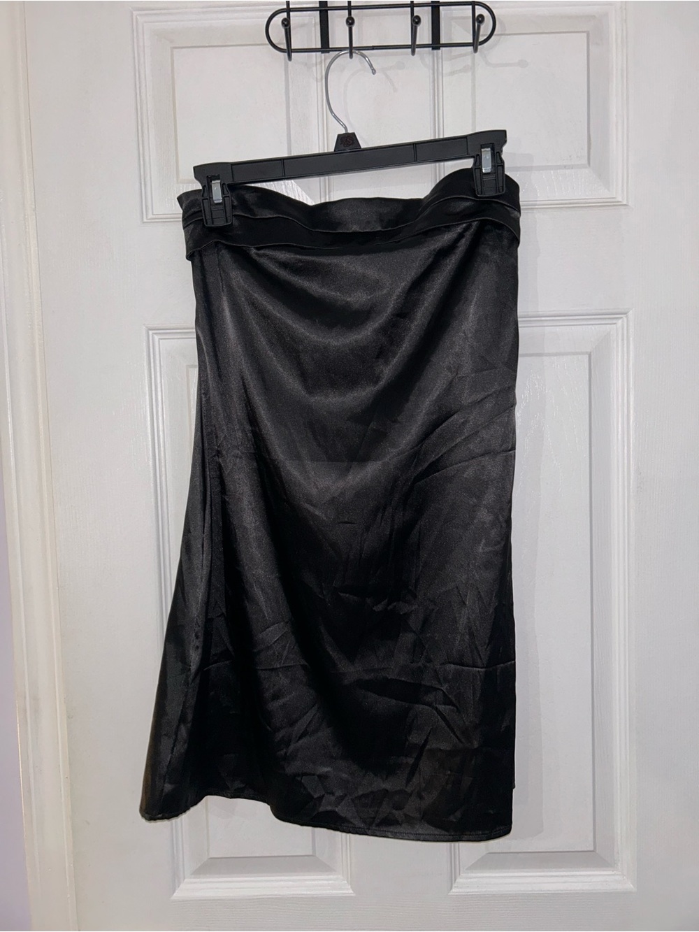 Nwt- hyperfire- xs- Classic Black Satin A-Line strapless dress